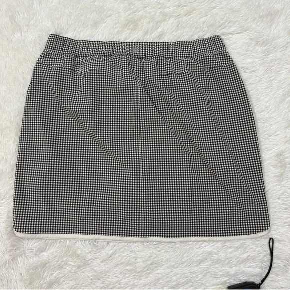 Talbots Black and White Gingham Skirt